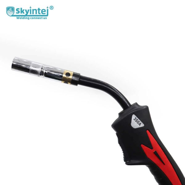 KR350 Copper Plated Air Cooled 500A DC Flexible Swan Neck Skyintej MIG Torch Black Hand Grip CO2 Welding Equipment