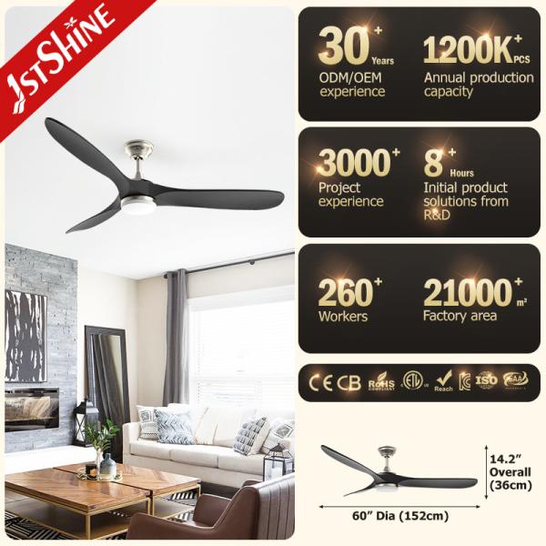 220v Ventilador de teto de madeira moderno com candelabro de luz para quarto