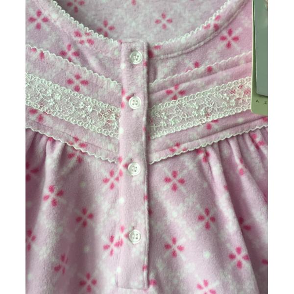 Super Comfortable V-neck Women's Winter Pajamas with Long Sleeve in Full Print Fleece