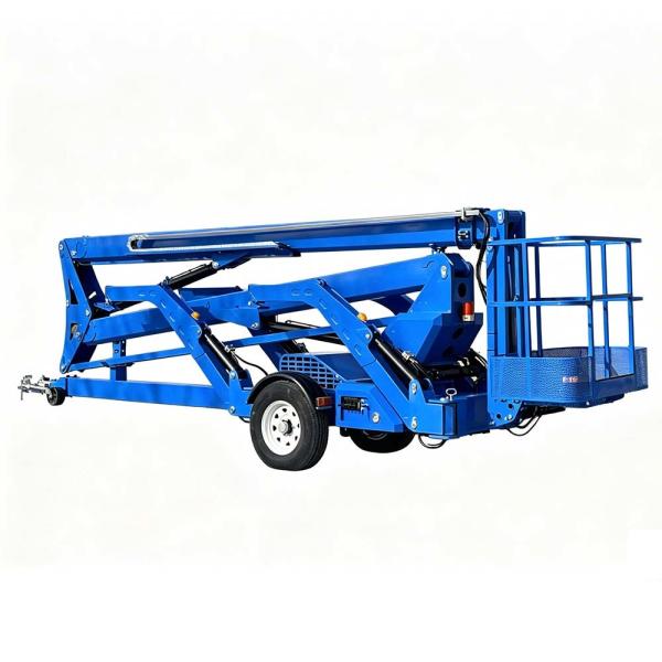 Hydraulic Articulated Cherry Picker Towable Boom Lift Reinforced steel 12m