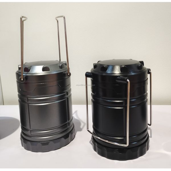2023 New Telescopic Convenient Hook Lantern Dual Color Flame Flashing Torch Lantern Classic Mini Tent Light