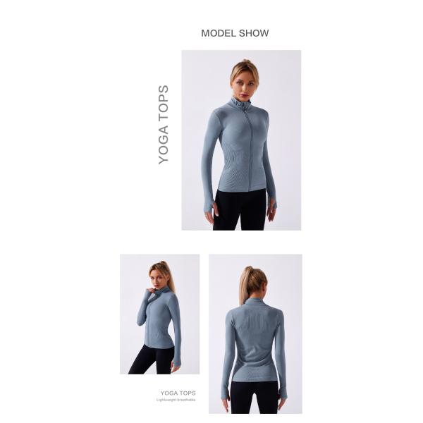 Передняя куртка йоги женщин молнии