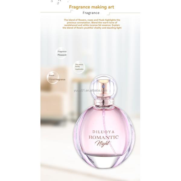 Floral Fragrance Family Long-lasting Natural Fresh 50ml Rose Perfume Spray for Women