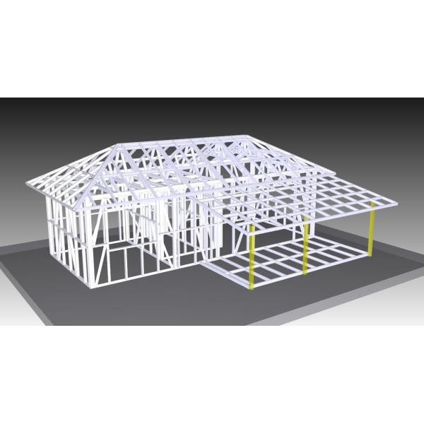EU/USA/NZ/Australia prefabricó el viento para resistir las casas de marco de acero ligeras, chalet de acero del nuevo indicador ligero de dos pisos del diseño