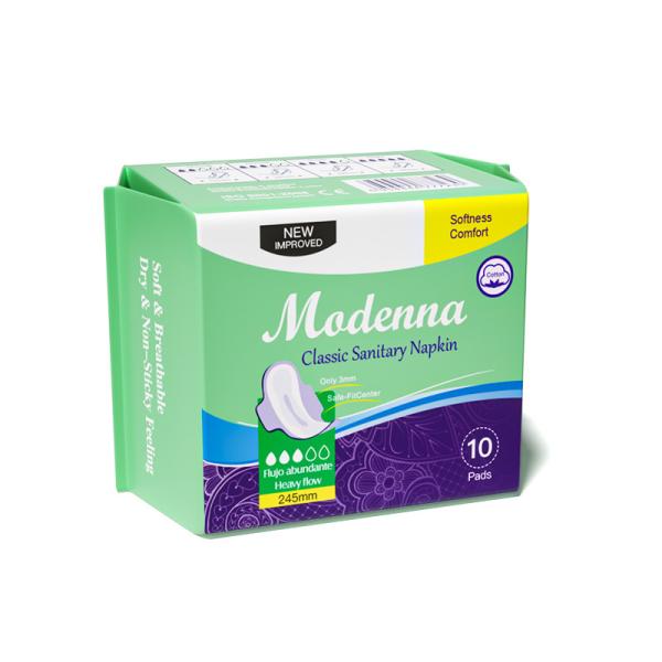 Oem White Cotton Disposable Sanitary Napkins with Breathable Backsheet