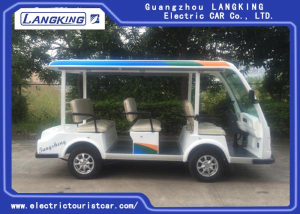 Do carro bonde amigável azul do turista de Eco de 8 assentos carregador a bordo de alta frequência