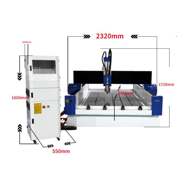 3d Stone cnc router machine for carving and cutting for marble tombstone