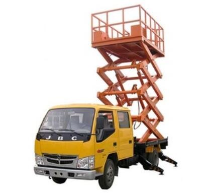 el camión de elevación de la altura del 11m montado Scissor la elevación con capacidad de cargamento 450Kg