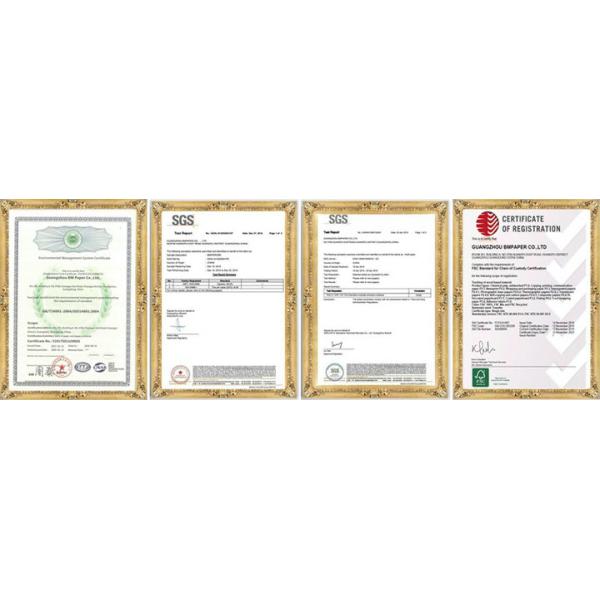 Papel natural revestido seguro de la comida PE Kraft para la aduana del paquete de la bandeja de la comida de la calle