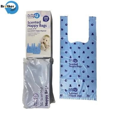 Portable Eco Friendly Baby Diaper Packing Bag Disposable Plastic Baby Nappy Bag