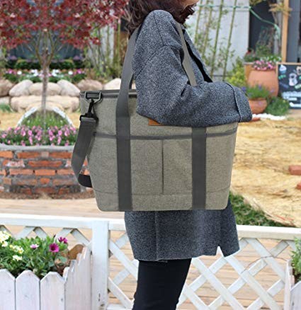 25 CAN Waterproof Insulated Cooler Carry Bag , Outdoor Picnic Cooler Tote Bag