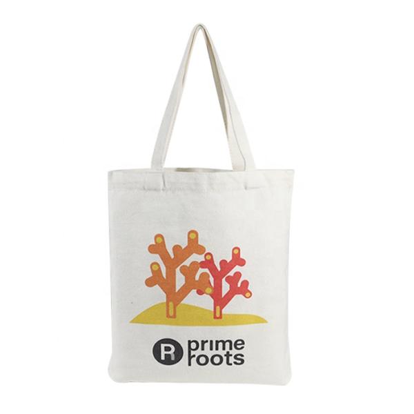 Heavy Duty Cotton Canvas Shopping Bags Tote Style Custom Printed Lightweight