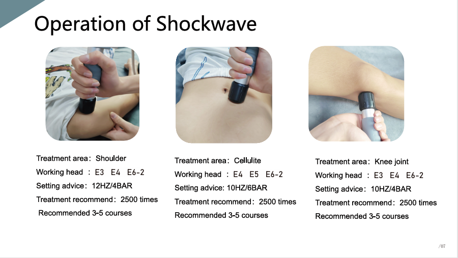 12Bar Muscle Relaxation Pain Relief Ultrasound Pneumatic Shockwave Therapy Device