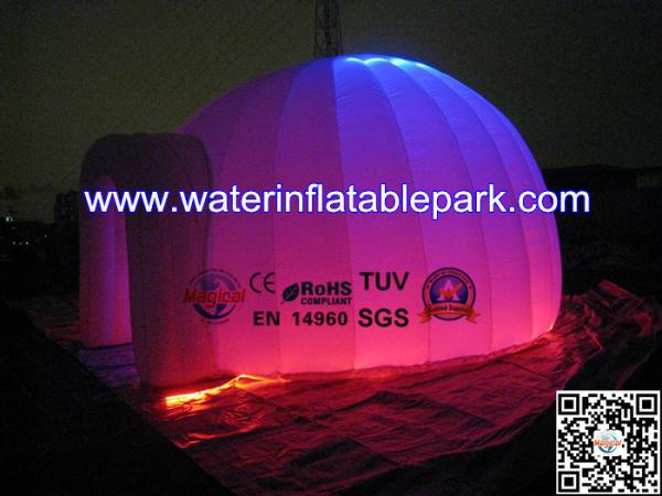 White Inflatable Clear Light Dome Tent  Outdoor Oxford Cloth