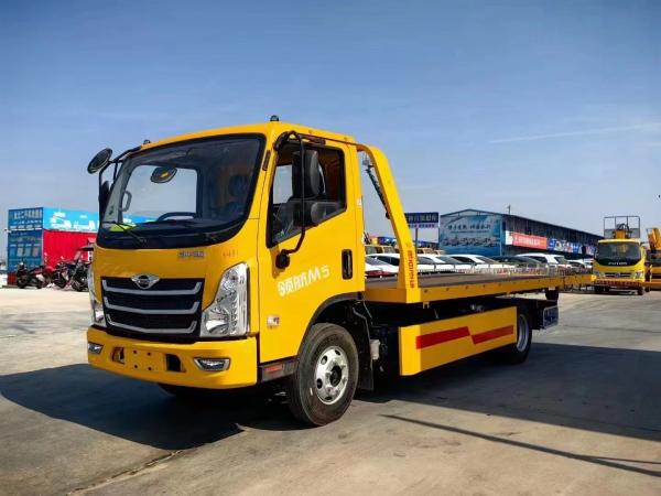 Foton 160 chevaux remorque 4X2 véhicule de sauvetage monté sur voiture, 5 tonnes Une remorque, une/deux voies remorque de sauvetage