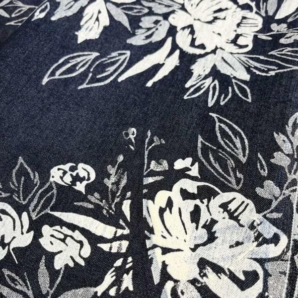 160CM Printed Clothes Jeans Thick Material Denim Polyester Fabric OEM