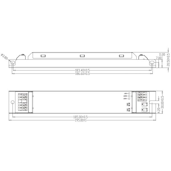 45W NON-SELV DALI2 CCT Linear LED Driver 200mA to 350mA output with 5 years warranty