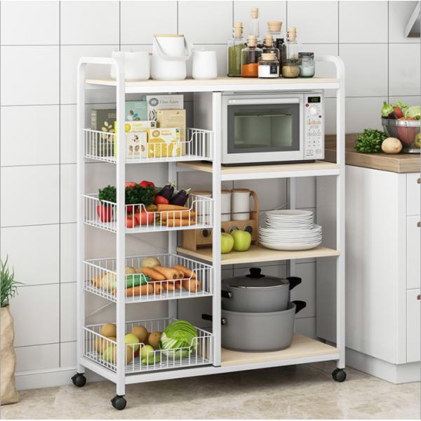 4 Tier Removable Kitchen Storage Rack , Anti Rust Kitchen Plate Rack Shelf