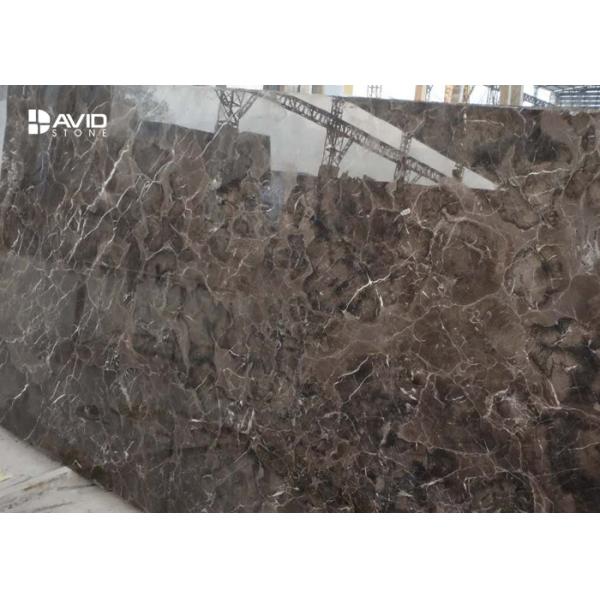 Dark Emperador Marble Stone Tile Glossy Polished Strong Wear Resistance