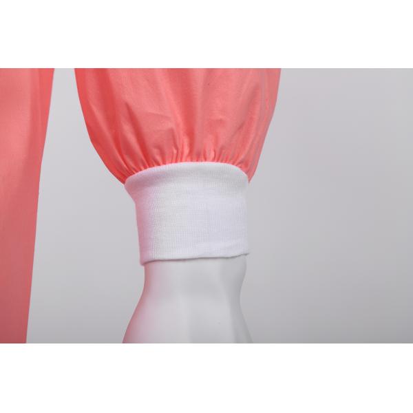 S&J Pink Lab Jacket Fluid Resistant Lab Coat With Cuffed Sleeves Oil Resistant