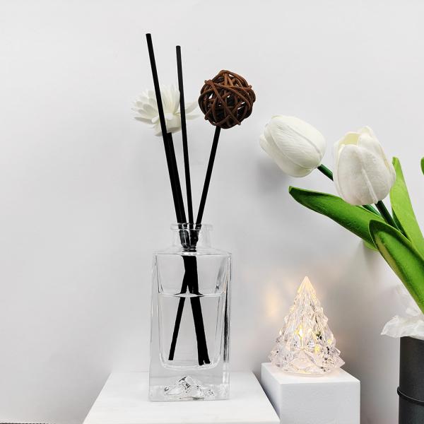 Круглое стекло ароматерапия тростниковый диффузер бутылки парфюм прямоугольная стеклянная бутылка с крышками