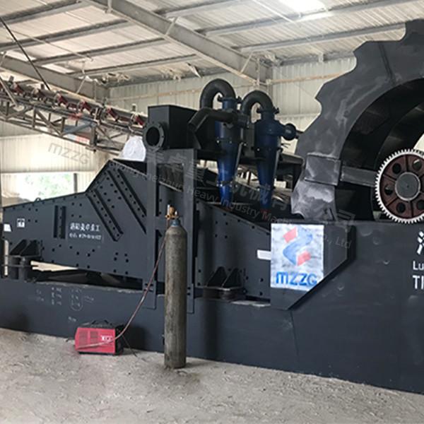 Single Wheel Sand Washing Unit , Gravel Washing Machine With 40mm PU Screen Plate