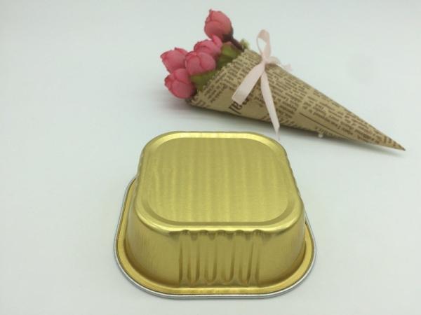 Biodegradable Aluminum Foil Cups Gold Colored Foil Cupcake Liners Bakery Containers