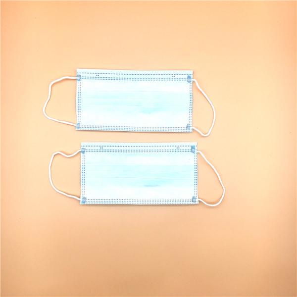 Blue 3 Layer Disposable Earloop Face Mask Non Woven Anti Virus Anti Dust Blue