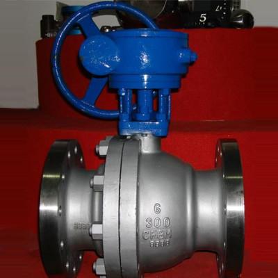 API 6D Floating Type Stainless Steel Ball Valves Worm Gear 2PC For Oil Usage