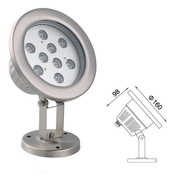 Lumière IP68 imperméable de tache des matériaux LED d'acier inoxydable de couverture de protection