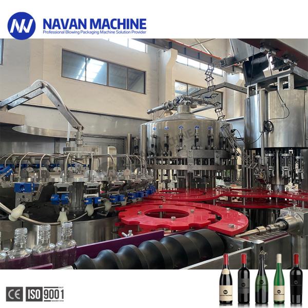 Automatic Glass Bottle Aluminium Cap Washing Filling Capping Machine For Wine