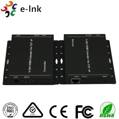 H.264 o TCP/IP HDMI sobre o prolongamento da fibra ótica transmite o vídeo e o áudio de HD sobre um cabo cat5e/cat6