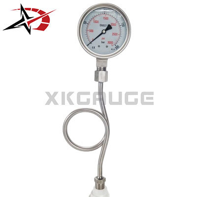 100mm Hydraulic Pressure Gauge 3000 Psi KL 1.0 Bottom Mount Pressure Gauge