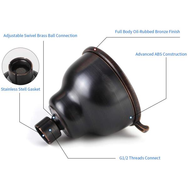 5 душ осадок брызг 4inch в бронзовой Showerhead установленном стеной