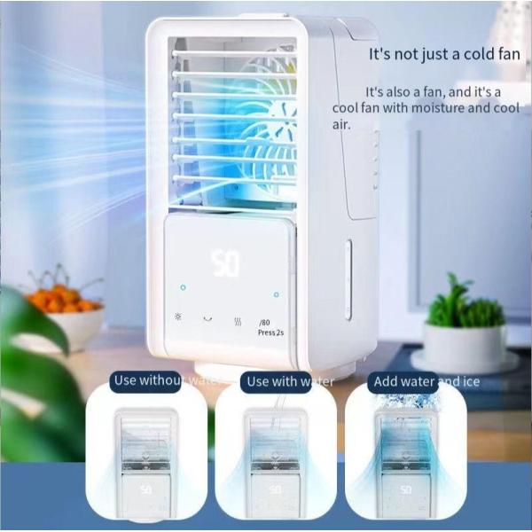 Portable 4000mAh Air Fan Cooler Mini Power Supply 9W Small Air Conditioners For Home Rechargeable