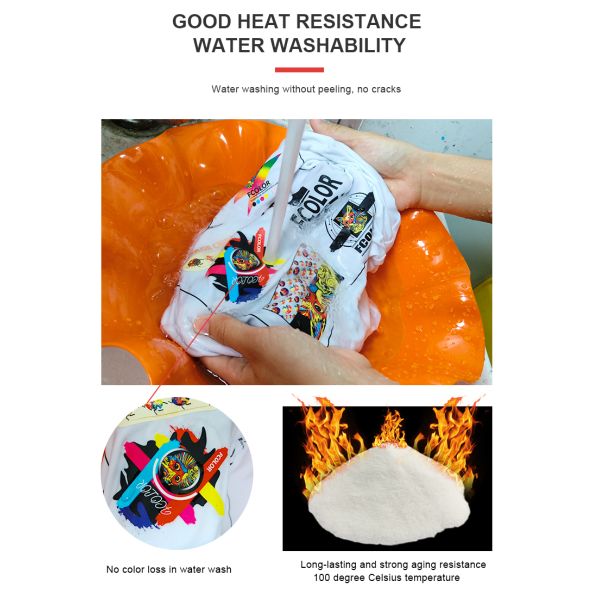 FCOLOR Factory Price Adhesive White DTF Hot Melt Powder for T-shirt Heat Transfer Printing