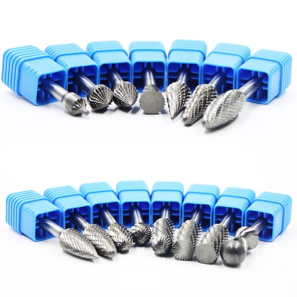 Long Shank 10 Pieces of Tungsten Carbide Burr 1/4 Inch Tool Long Drill Bit for Metal Grinding Carbide Burr Manufacturer