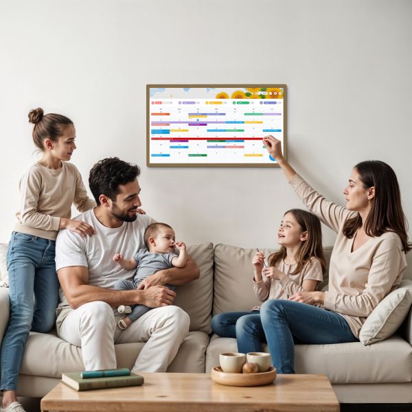 Online Monthly Planner Digital Wall Calendar For Streamlined Family Scheduling