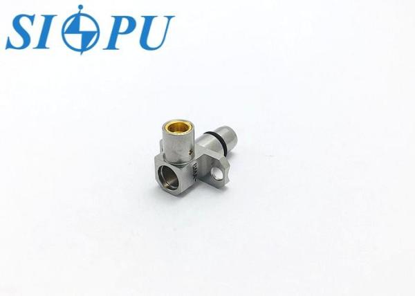BMA Male RF Coaxial Connector – Right-Angle, Flange Mount