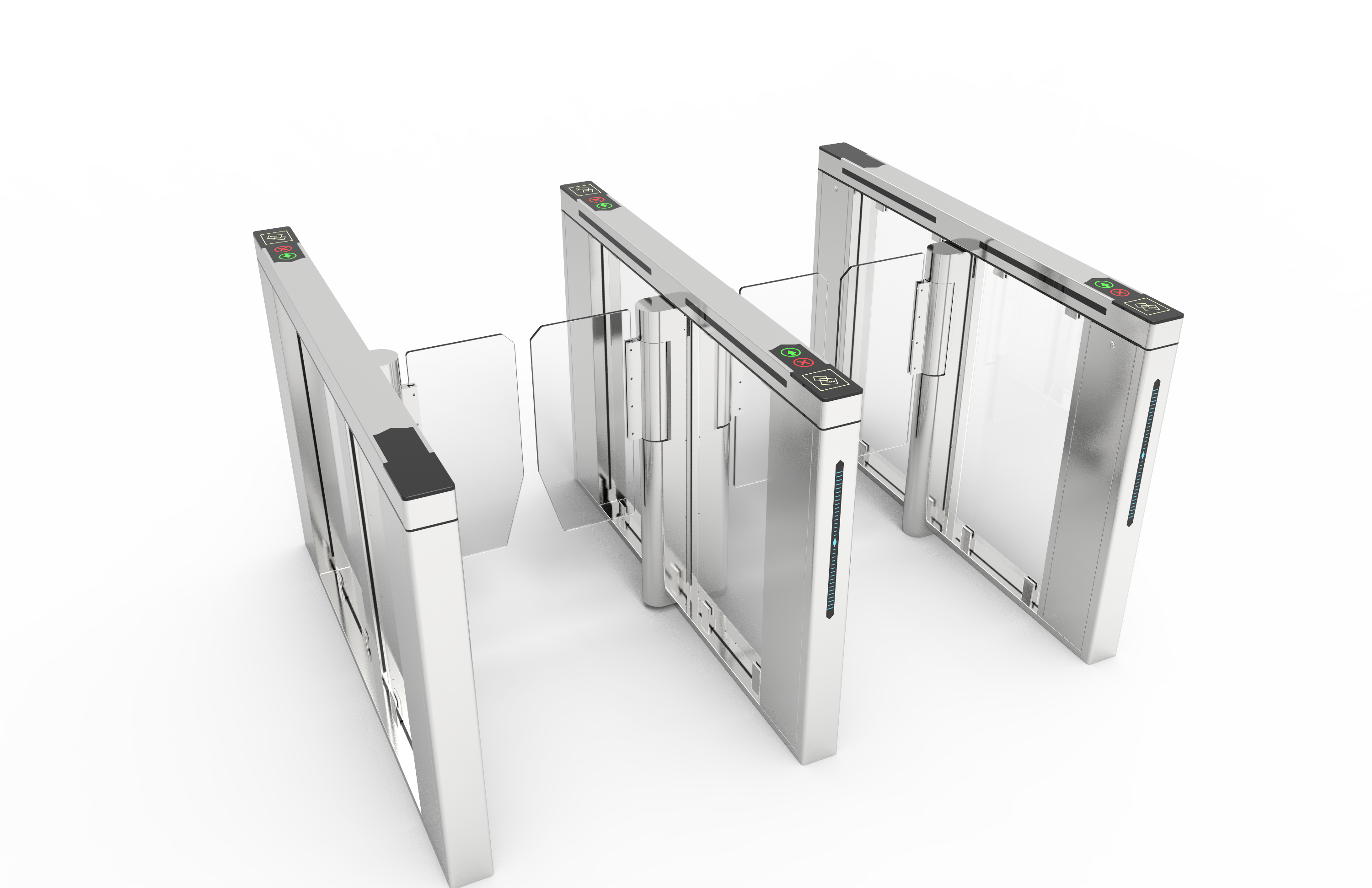 Security Turnstile Gate for Access Control and Pedestrian Management in Commercial and Industrial Facilities