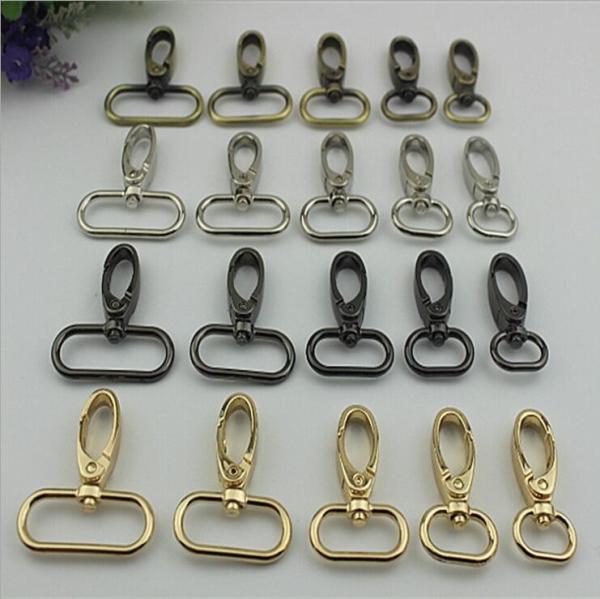 Bag parts various color 4 size metal swivel eye dog leash snap hook wholesales