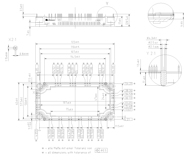 FS150R12KT4 1200V 150A Six IGBT Module Low VCE(sat) High Efficiency 10μs Short-Circuit Ruggedness Integrated NTC Compact EconoPACK+ Design Low Switching Losses Ideal for Drives and UPS
