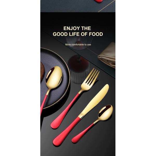 24 Pieces Stainless Steel Cutlery Knife Fork Spoon Flatware Cubiertos with Gift Box