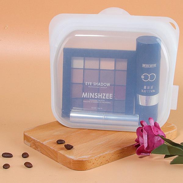 Saco de armazenamento de silicone reutilizável de qualidade alimentar de platina stand up máquina de lavar louça à prova de vazamento caixa de almoço de silicone segura