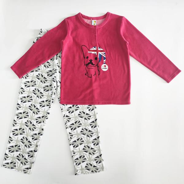 Seasonal Cartoon Patterned Children's Night Suits Winter Home Wear Clothes Set