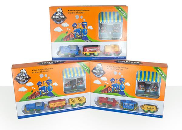 Mini Wind Up Classic Train Set Kids Toy Vehicles with Railway Track 8 Pcs