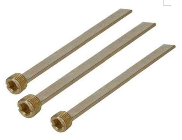 L50 L100 Precision Mold Parts Straight Brass Plug Baffles For Plastic Injection Mold