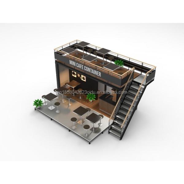 Boutique en acier préfabriquée de 10 pieds 20 pieds Container Kiosque Mobile Mini Bar pour cuisine et restaurant en plein air Boutique de design mobile