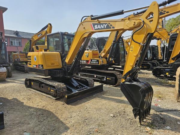 Secondhand Small Mechanical Digger 43kw Used 6t Mini Excavator Sy60c PRO