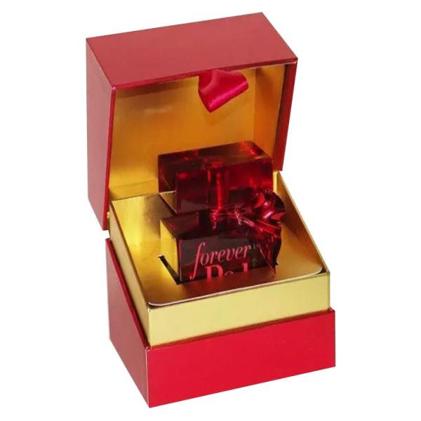 custom high end fragrance hinged packaging box with shoulder   luxurious perfume gift box